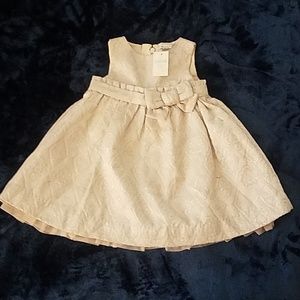 BNWT Baby Gap 6-12 Mos Gold Brocade Dress